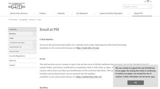 Email @ PSI | Paul Scherrer Institut (PSI)
