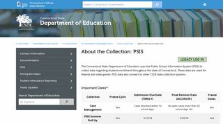 PSIS - Connecticut State Department of Education