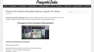 Passport Seva Kendra Ghaziabad Address, Enquiry No, Status ...