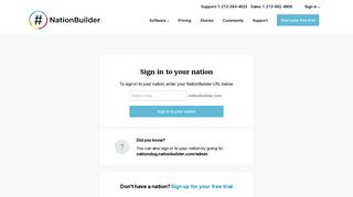 Sign in to your nation - NationBuilder