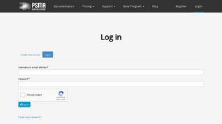 PSMA Developer Portal | Log in