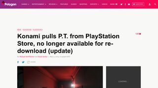 Konami pulls P.T. from PlayStation Store, no longer available for re ...