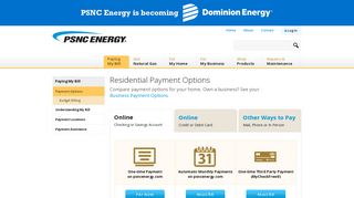 Online - Checking or Savings Account - PSNC Energy