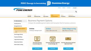 Online - Checking or Savings Account - PSNC Energy