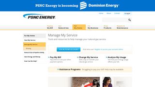 Manage My Service | PSNC Energy
