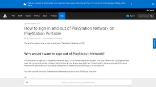How to sign in and out of PlayStation Network on PlayStation Portable