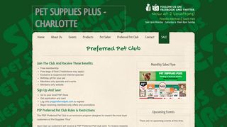 PET SUPPLIES PLUS – CHARLOTTE – Preferred Pet Club