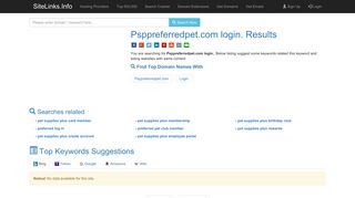 Psppreferredpet.com login. Results For Websites Listing - SiteLinks.Info