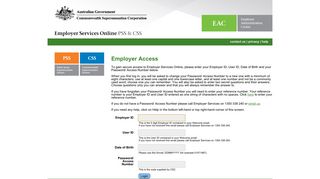Employer Services Online - PSS & CSS