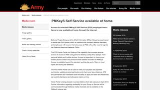 PMKeyS Self Service available at home | Australian Army