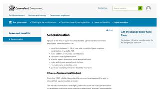Superannuation | For government | Queensland Government
