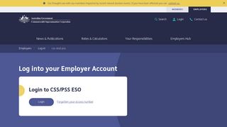 CSS and PSS Employer login - Commonwealth Superannuation ...