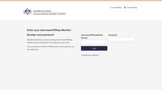PSSap online - Commonwealth Superannuation Corporation