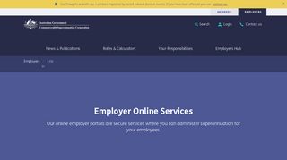 Log In | Employers - CSC - Commonwealth Superannuation Corporation