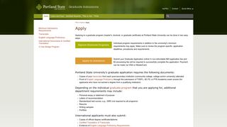 Portland State Graduate Admissions | Apply - Portland State University