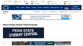 Men's Hockey Student Ticket Exchange - Penn State University Athletics