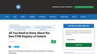 Your Complete Guide to the PSW Registry of Ontario