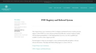 PSW Registry & Referral — Community Pathways, Inc.