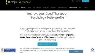 Improve your Good Therapy or Psychology Today profile - Therapy ...