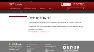 Psychotherapy.net | USC Libraries