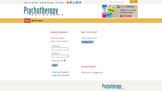 Login - Psychotherapy Networker