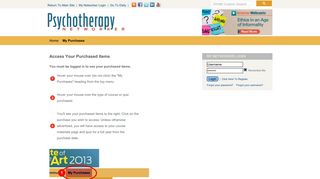 Access Your Purchased Items - Psychotherapy Networker