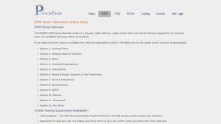 EPPP Study Materials & Online Tests | Comprehensive ... - PsychPrep