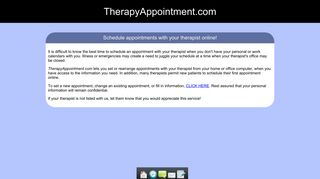 Schedule appointments with your therapist online!