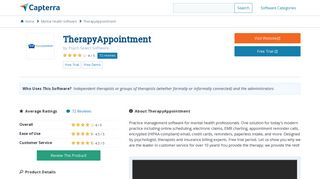 TherapyAppointment Reviews and Pricing - 2019 - Capterra