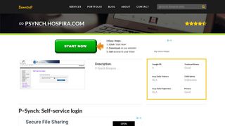 Welcome to Psynch.hospira.com - P-Synch: Self-service login