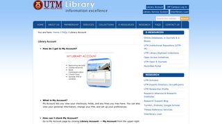 Library Account - UTM Library