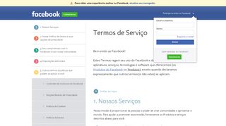 Termos de Serviço - Facebook