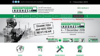 Manufacturing Indonesia 2018 Series of Exhibitions| December 5-8 ...
