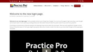 Welcome to the new login page. - Practice Pro - Physical Therapy ...