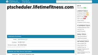 Life Time PT Scheduler Login | IPAddress.com