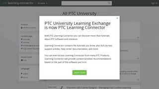 All PTC University | PTC Learning Connector