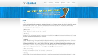 PTC Wallet : Terms