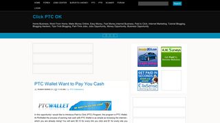 Click PTC OK: PTC Wallet Want to Pay You Cash