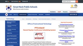 Technology / PTCWizard - Great Neck Public Schools