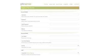 Register - Ptc Sense : Register A Free Account