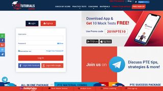 PTE Login | Online PTE-A Practice Anytime & Anywhere - PTE Tutorials