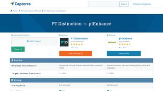 PT Distinction vs ptEnhance - 2019 Feature and Pricing Comparison