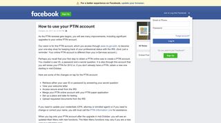 How to use your PTIN account | Facebook