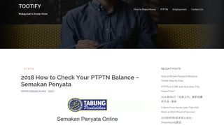 2018 How to Check Your PTPTN Balance - Semakan Penyata ...