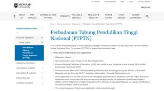 Perbadanan Tabung Pendidikan Tinggi Nasional (PTPTN) - Monash ...