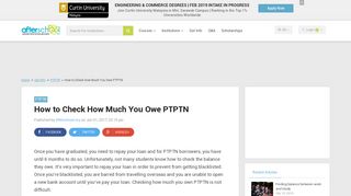 How to Check How Much You Owe PTPTN - Afterschool.my