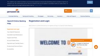 Registration and Login Help | permanent tsb