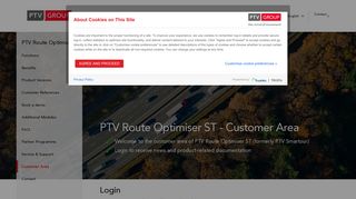 Customer Area | PTV Route Optimiser | PTV Group