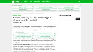 Pwani University Student Portal Login - student.pu.ac.ke/student