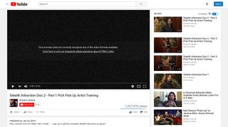 Stealth Attraction Disc 2 - Part 1 PUA Pick Up Artist Training - YouTube